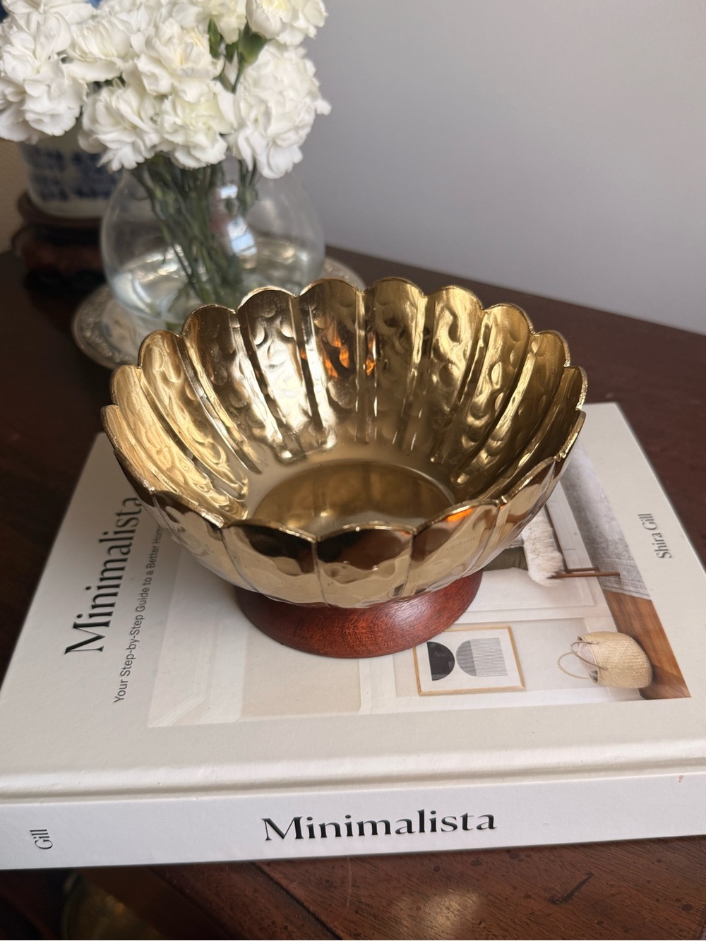 Brass Scalloped Decorative Bowl